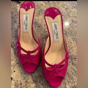 gorgeous pair of Jimmy Choo Kitten heel sandals shoes